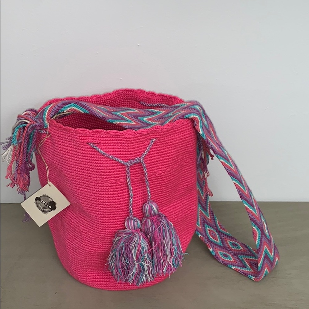 Wayuu Tribe crossbody bag pink